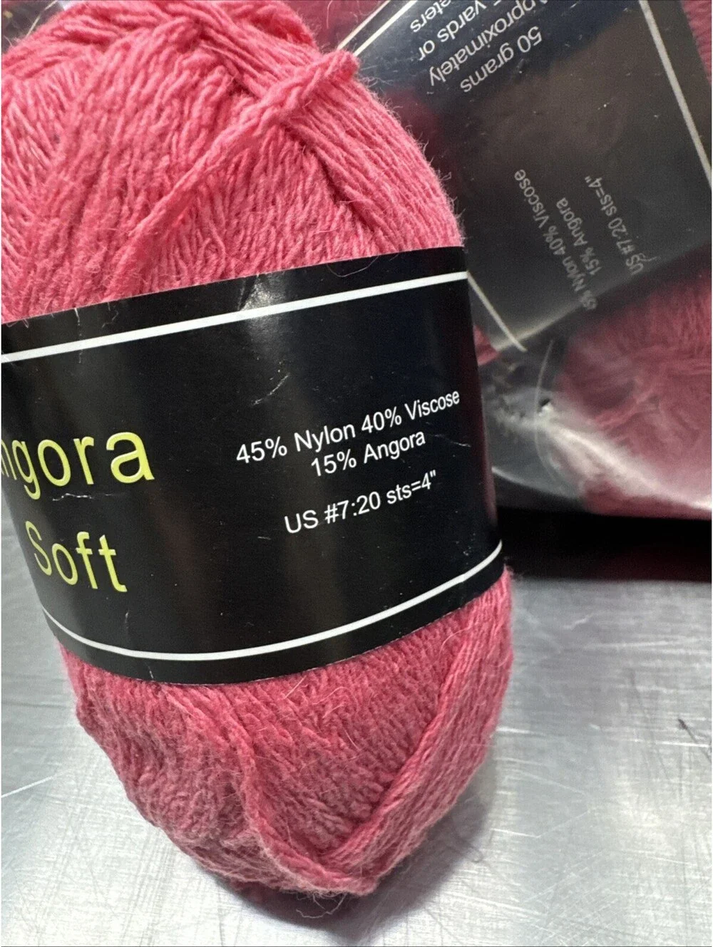 Knit One Crochet Too Angora Soft Color 257 Pink 20 Skein Lot